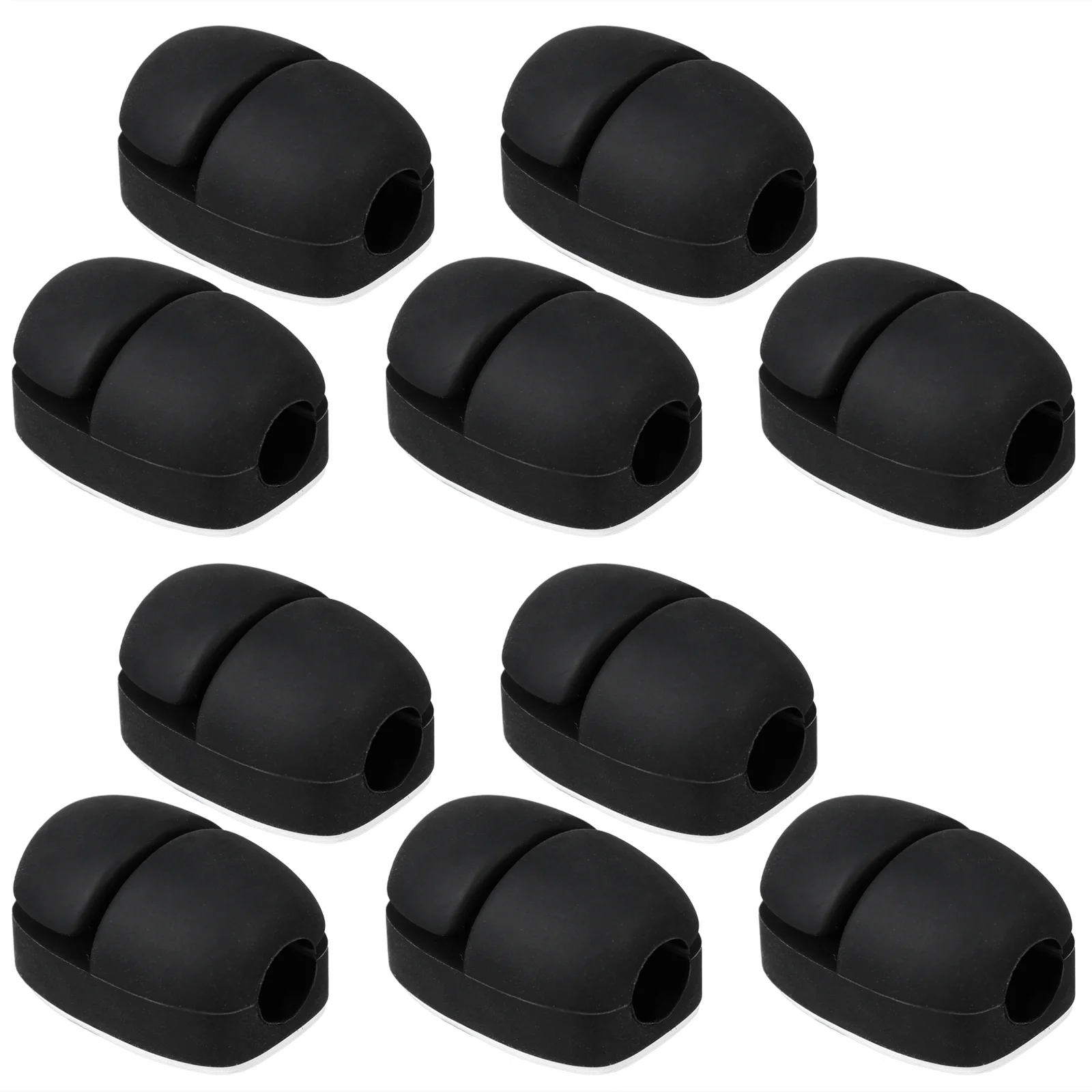 

10pcs Home Cable Holders Desktop Wire Clips Organizers Cord Managements