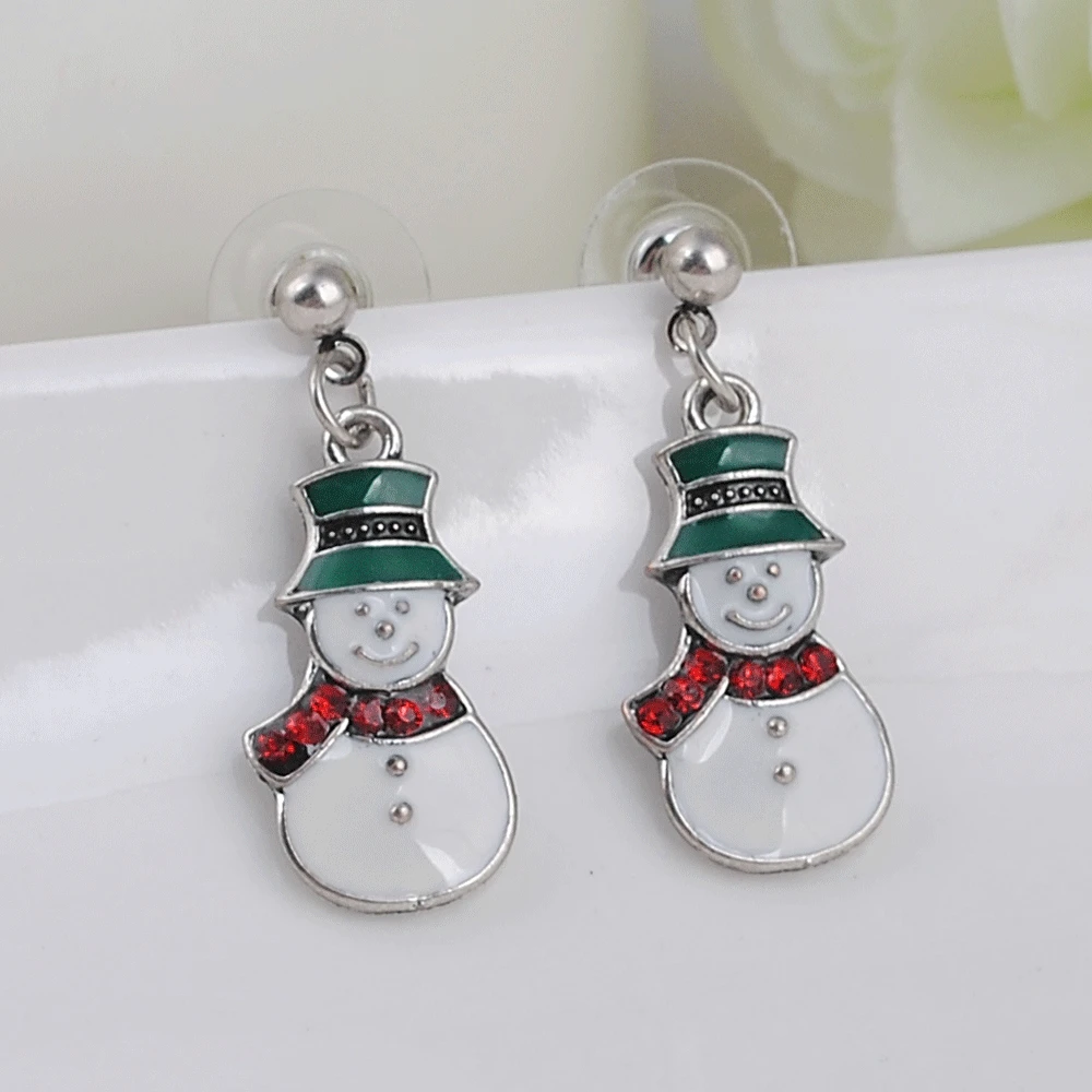 

Vintage Earrings The New Europe and the United States Christmas Ornaments Drip Santa Claus Earrings