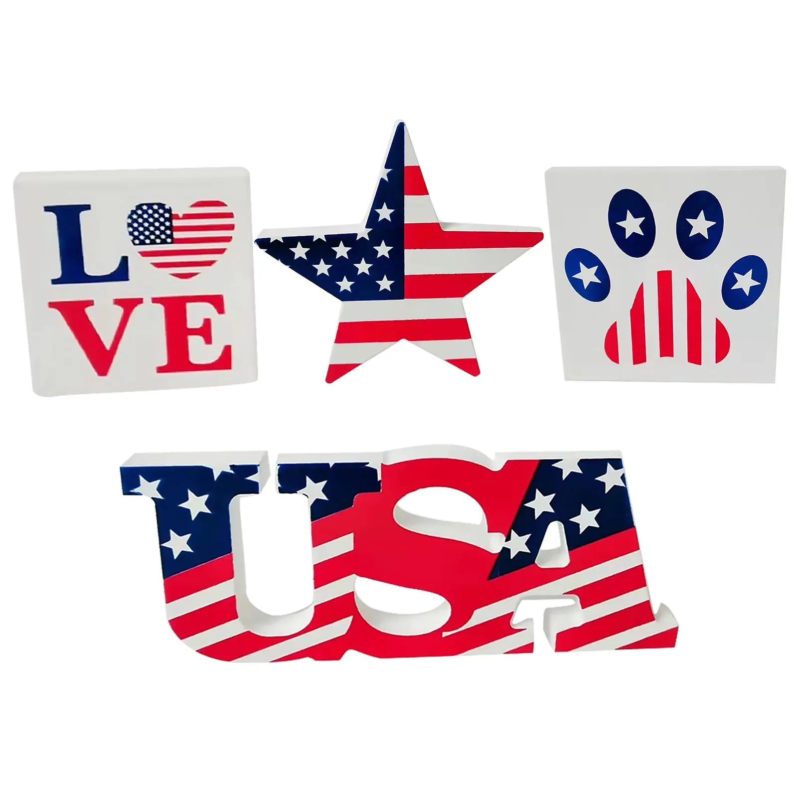 

Украшение для стола день независимости патриотическое украшение 4 июля стоячие настольные украшения для Америки