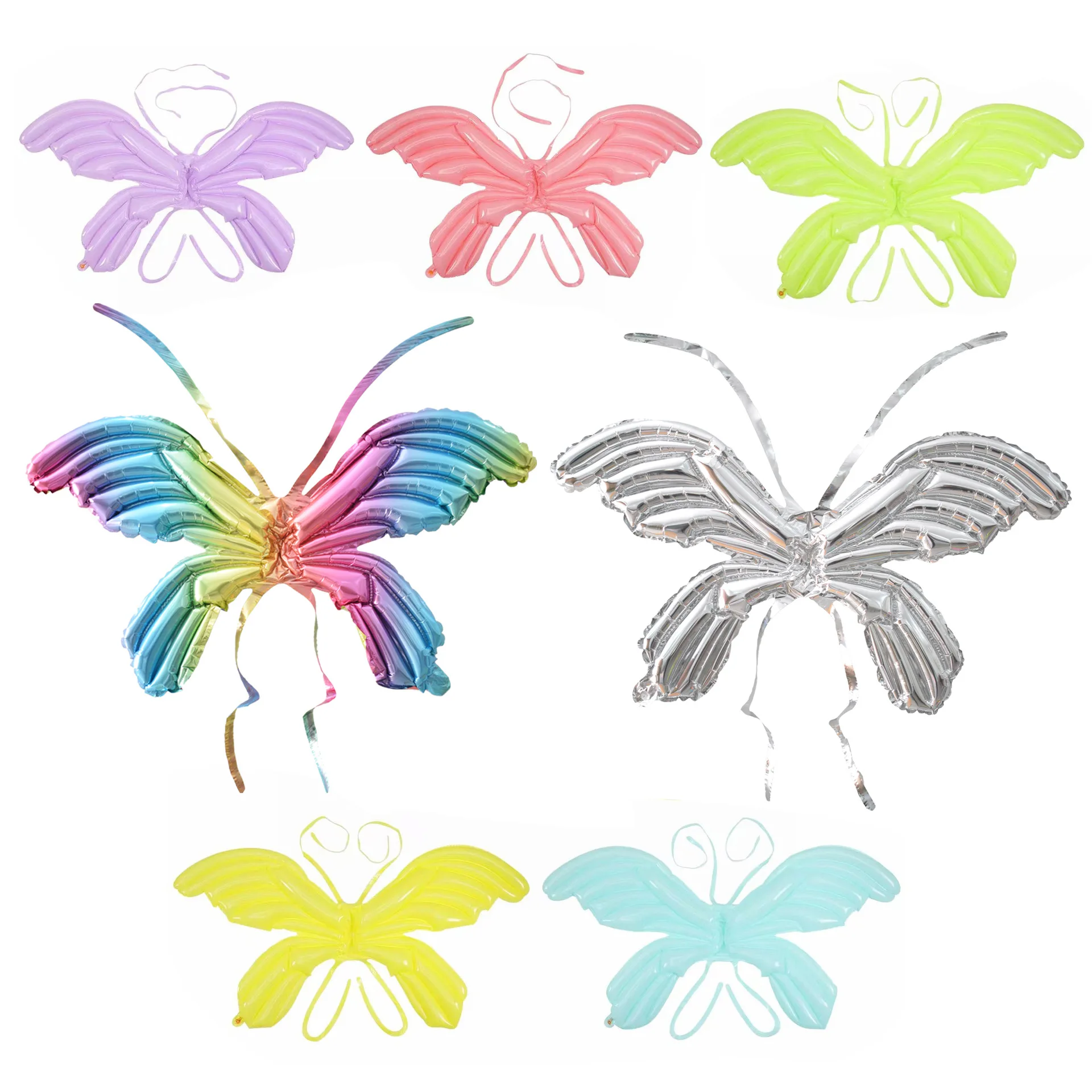 

Красочные воздушные шары с крыльями бабочки, задние подвесные фольгированные воздушные шары, ангел, детская игрушка на день детей, технические принадлежности
