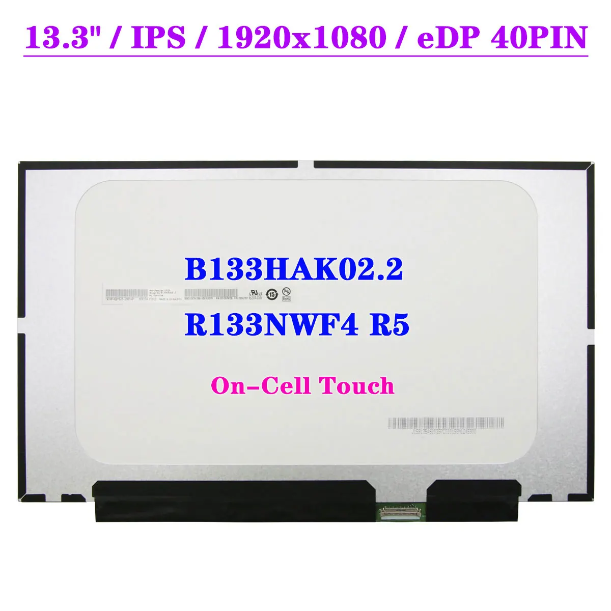 13 3-дюймовый сенсорный ЖК-экран для ноутбука B133HAK02.2 R133NWF4 R5 Lenovo ThinkPad X395 X390 X13 L13 Gen 2 20NL