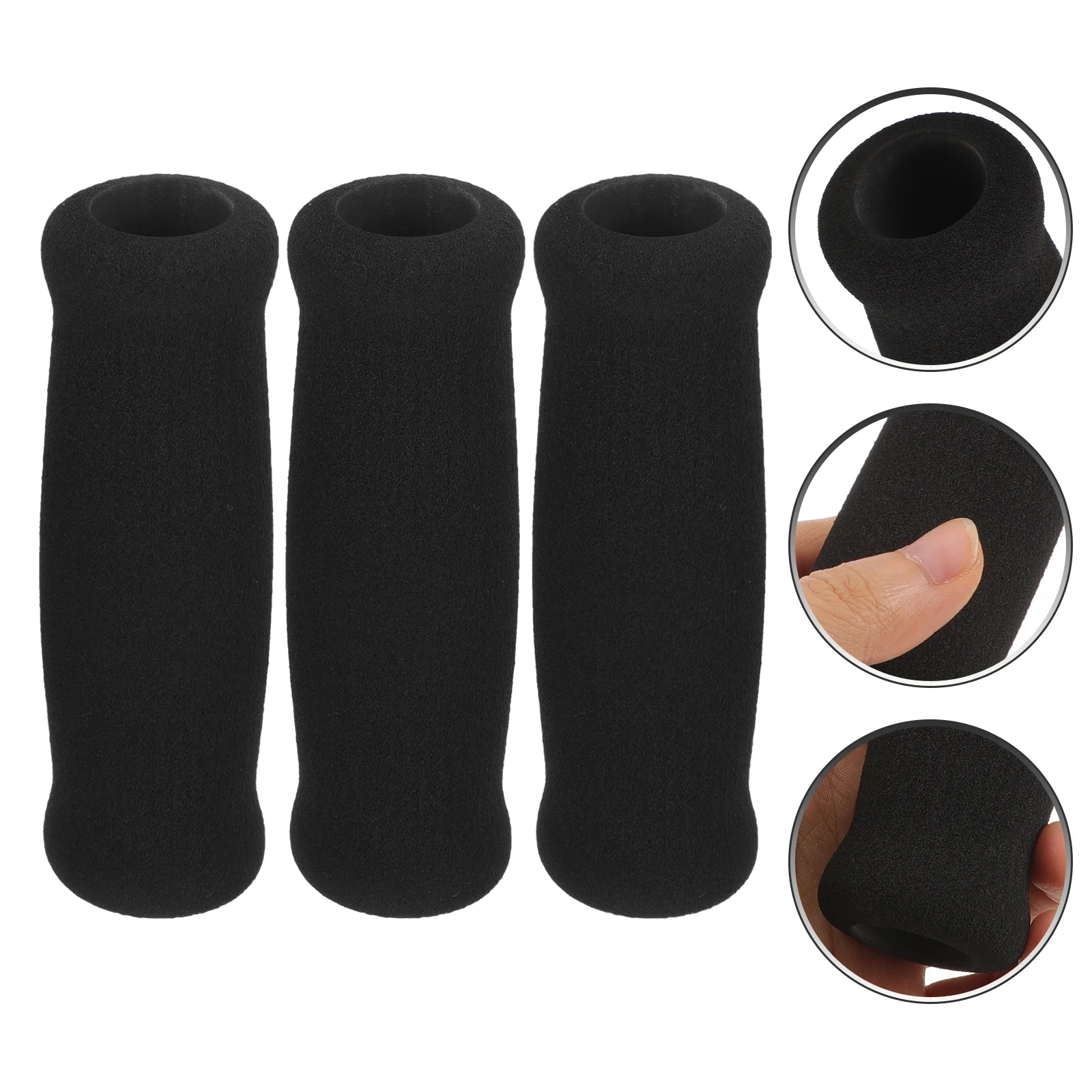 

3 Pcs Crutches Anti-skid Handle Wraps Handles Grip Cane Replacement Seniors Grips Elder Orthopedic
