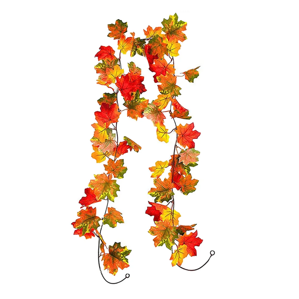 

Simulated Maple Leaf Rattan Artificial Flower Garland Autumn Party Decor Silk Plastic Vine Garden Pendant