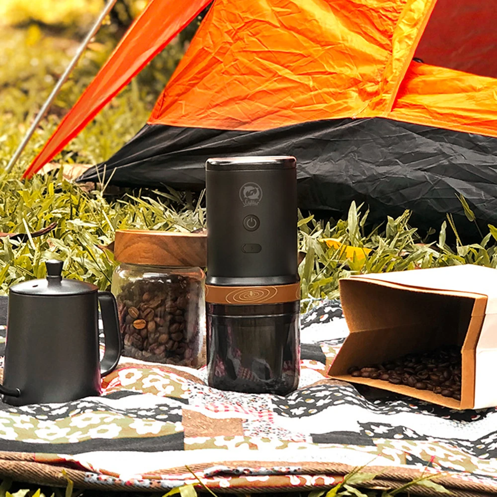 

Portable Outdoor Coffee Grinder Electric Grinding Brewing Integrated Grain Grinder Coffee Beans Mill Grinder New Upgrade