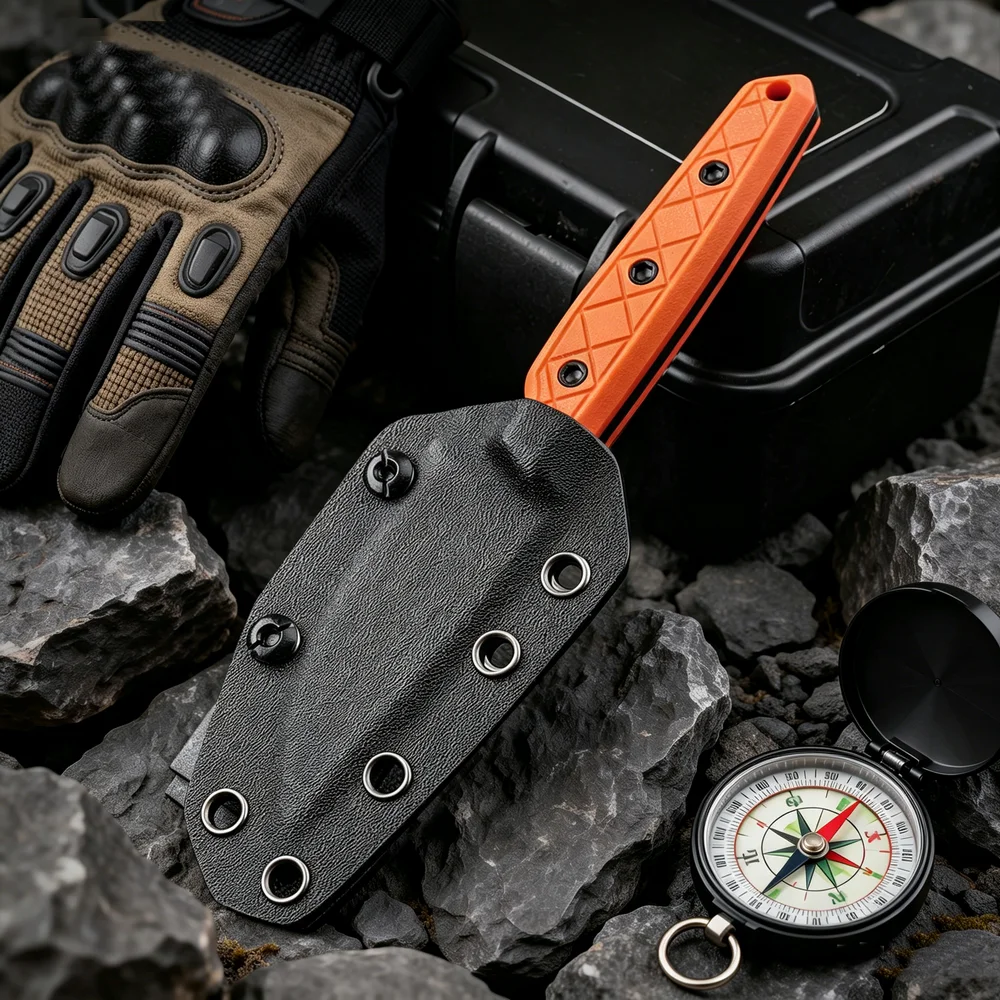 Нож Hx Outdoors Cassic Magnacut, премиальные стильные ножи, карманный нож с фиксированным клинком 2,95 дюйма, оранжевая рукоять G10, 62Hrc, Kydex, дропшиппинг (art.: 3920da06c59cd) - 3920da06c59cd