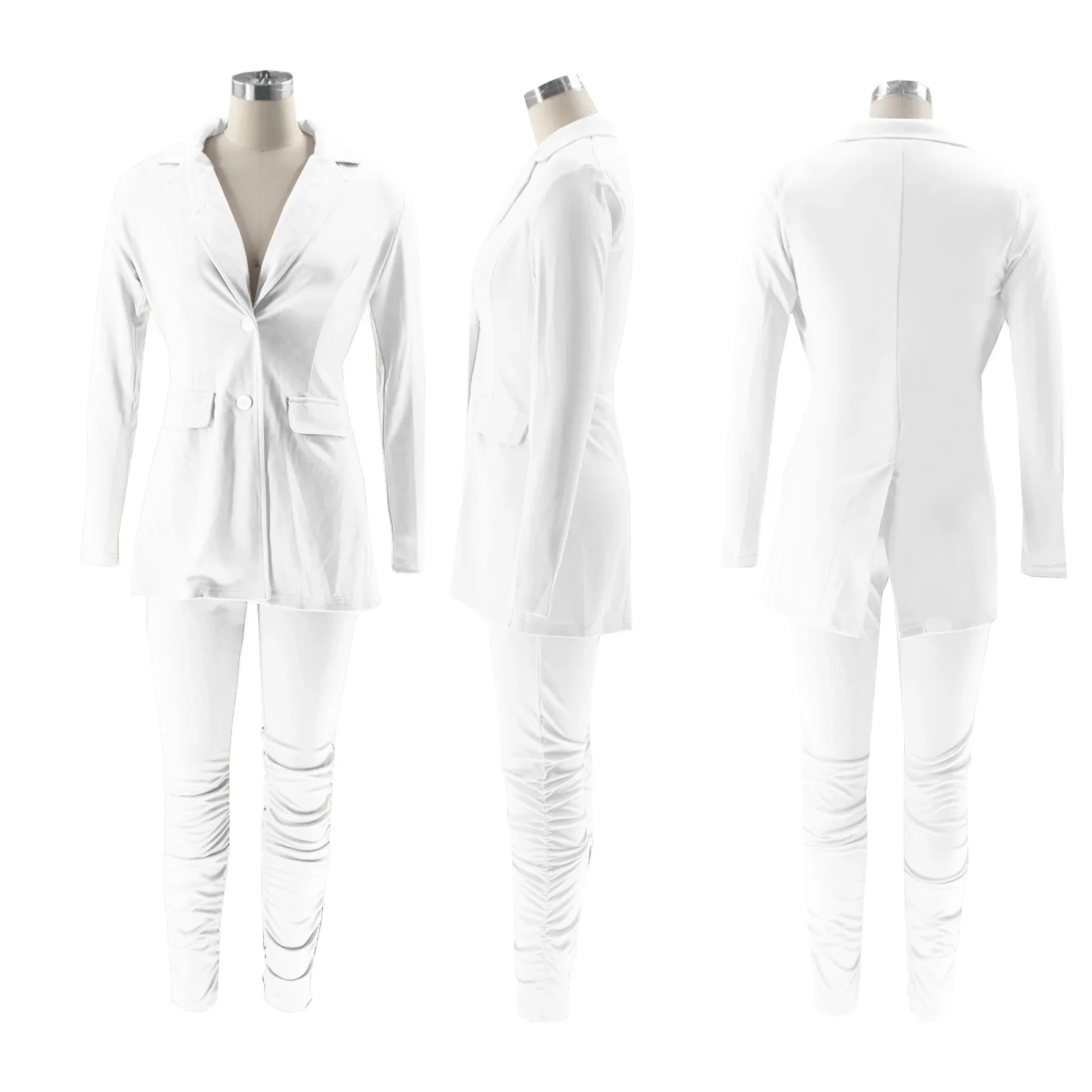 TW501 Женский блейзер повседневные брюки комплект из двух предметов офисный