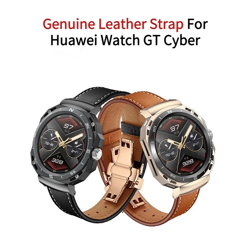 Genuine leather Strap For Huawei Watch GT Cyber Correa Bracelet Replacement Wristband Adjustable Sports watchband Accessories