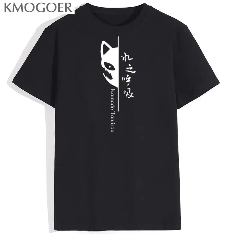 

Мужская Летняя свободная футболка, хлопковая Футболка в японском стиле с изображением рассекающего демонов киметсу о яиба ренгоку Харадзю...