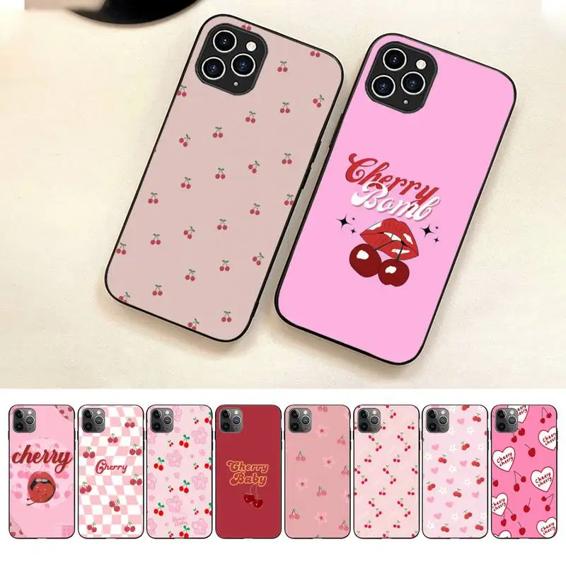 

Fruit Cherry Phone Case For Iphone 7 8 Plus X Xr Xs 11 12 13 14 Se2020 Mini Pro Max Case