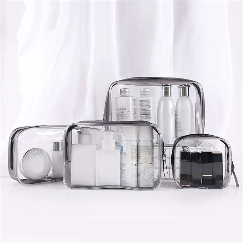 

Transparent PVC Storage Bags Travel Organizer Clear Makeup Bag Beautician Cosmetic Bag Beauty Case Toiletry Bag Wash Bags