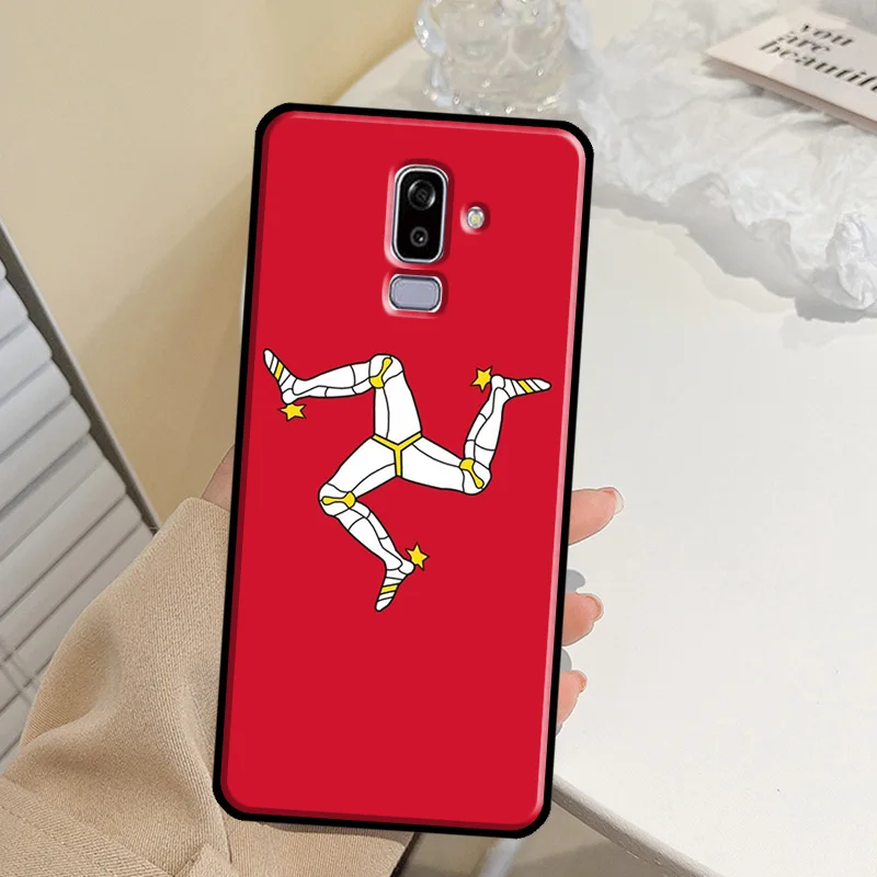Чехол с гербом острова Мэн для Samsung Galaxy J3 J5 J7 2016 A3 A5 2017 A6 A8 J6 J4 Pus J8 A7 A9 2018 задняя