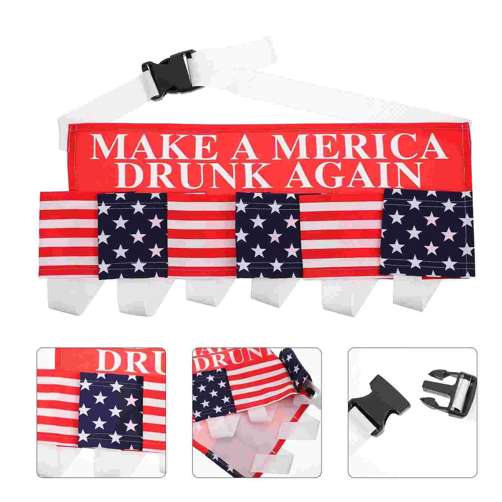 

Belt Beer Holder Apron Drink Party Can Aprons Waist Bottle Cooking Holster Gift Server Soda Comfortable Creative Favor Patriotic