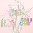 2022 счастливые пасхальные украшения, деревянные подвесные украшения, зайчик, фотоаксессуары, детские подарки, Пасхальная вечеринка, декор сделай сам