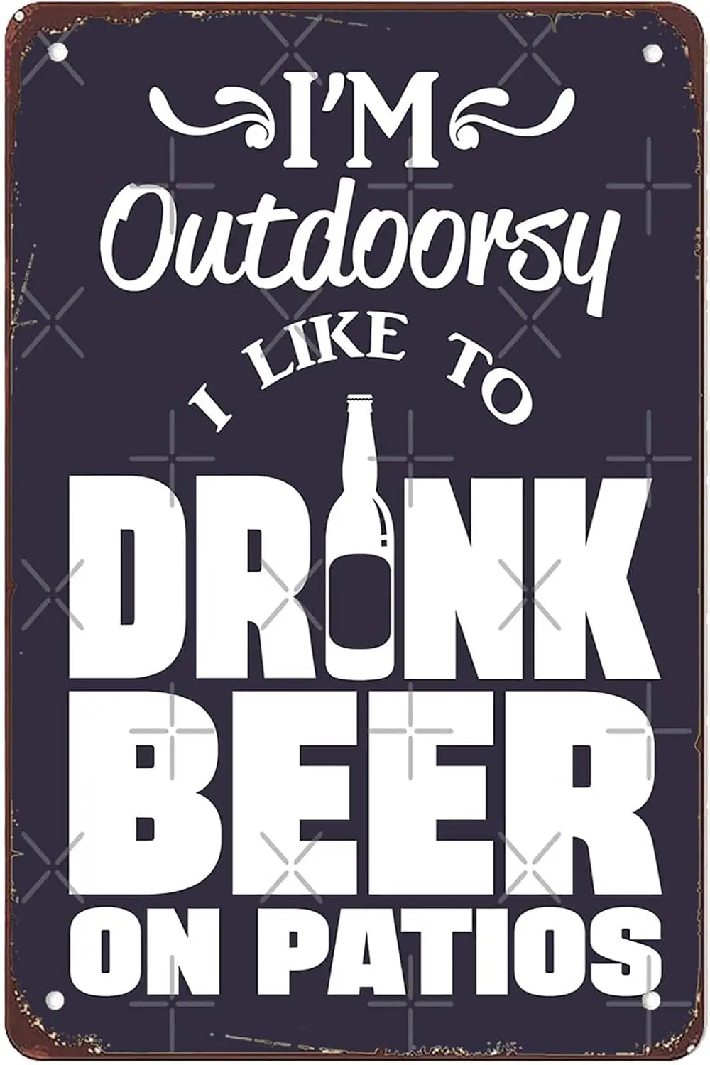 м на открытом воздухе lke to drnk пиво on ptos Metl Sgns Ktchen Frm Mn Cve Wll rt Br Fence Gft Funny Prntng Decorton 6x8 nch