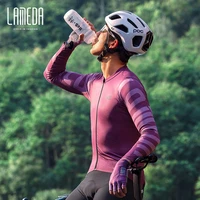 lameda mens long sleeve t shirt bicycle jersey pro cycling clothing summer bike jerseys shirt with back pocket riding outfit