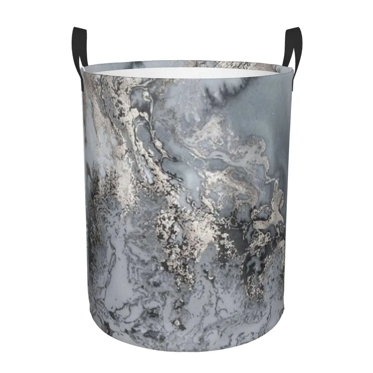 Корзина для белья с абстрактным узором большая серая мраморная текстура