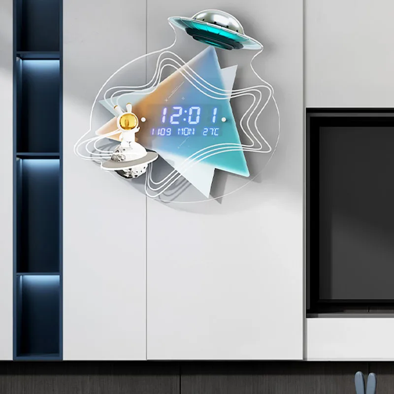 

Электронные цифровые настенные часы, большие бесшумные часы с механизмом для ванной комнаты, домашний дизайн, настенные украшения для дома