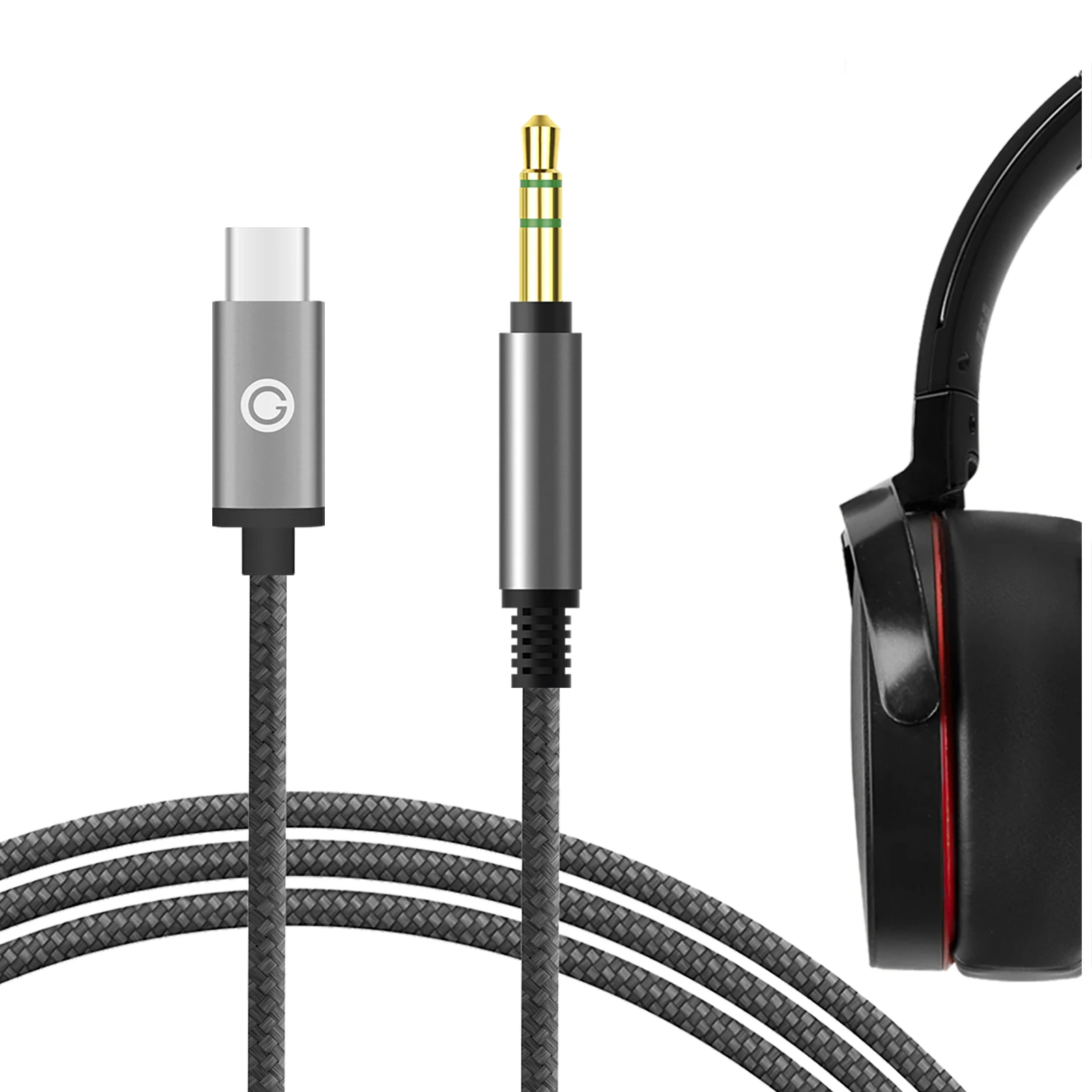 

Geekria Nylon Braided USB-C Digital to Audio Cable Compatible with Sony WH-1000XM5 1000XM4 MDR-XB950BT XB950N1 Cable