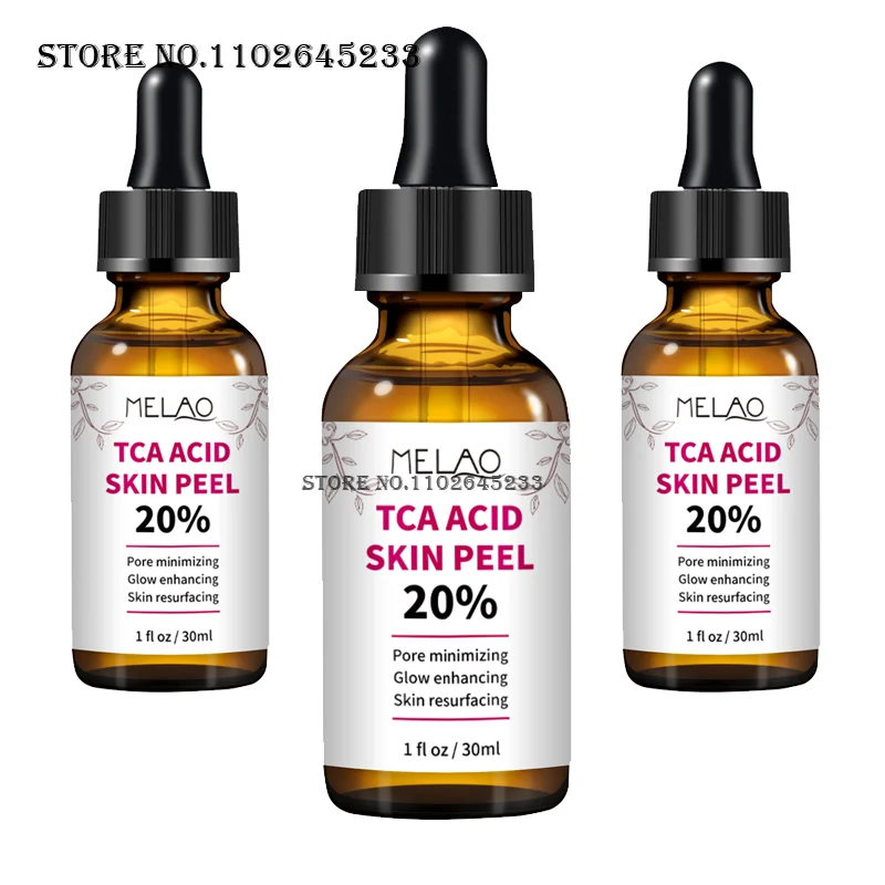 Facial Serum 30ml Hyaluronic 20% TCA Acid Skin Care Peel With 2% Salicylic Acid & Hydroxyethylcellulose For Improve Shrink