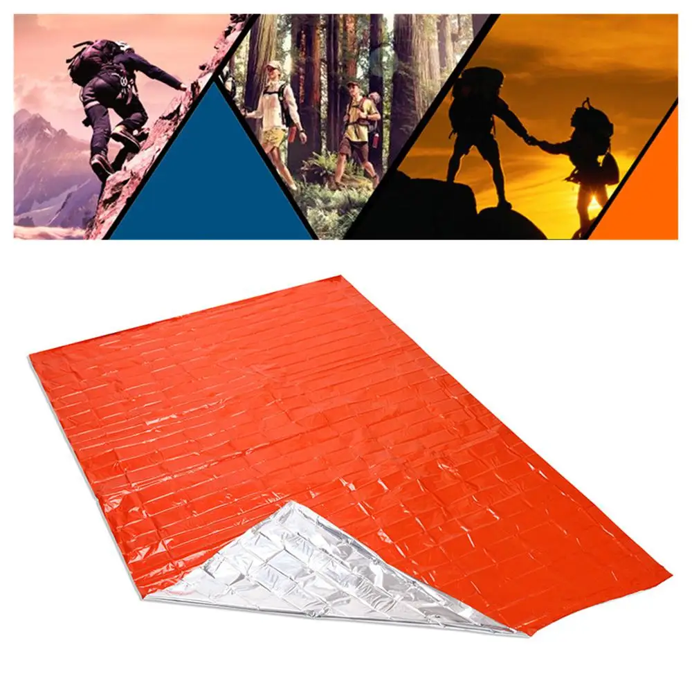 

Outdoor Emergency Military Rescue Blanket Camping Equipment Windproof Insulation Waterproof Foil Thermal Mountaineering Blanket