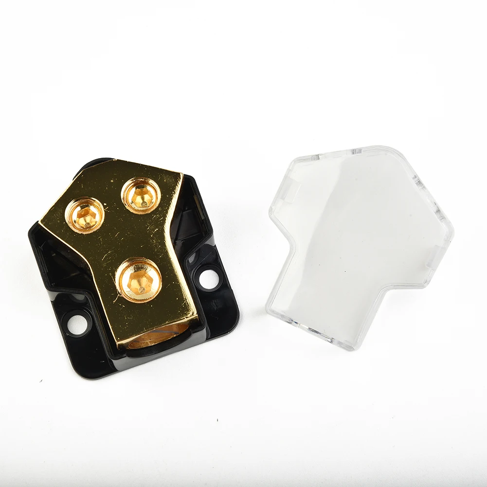 

0/4gauge AWG Ground Splitter 2 Way Power Distribution Block Power For Car Aud WH Hot ，Portable Aktisch Practical Kit