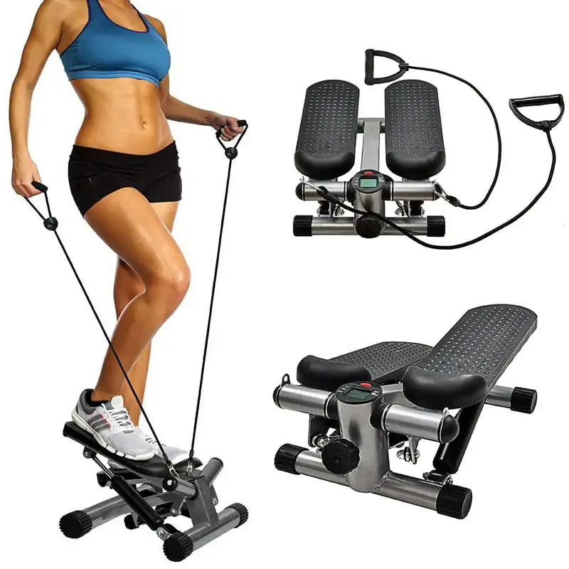 

Adjustable Mini Stepper with LCD Monitor Stepping Machine, Comes with Resistance Bands