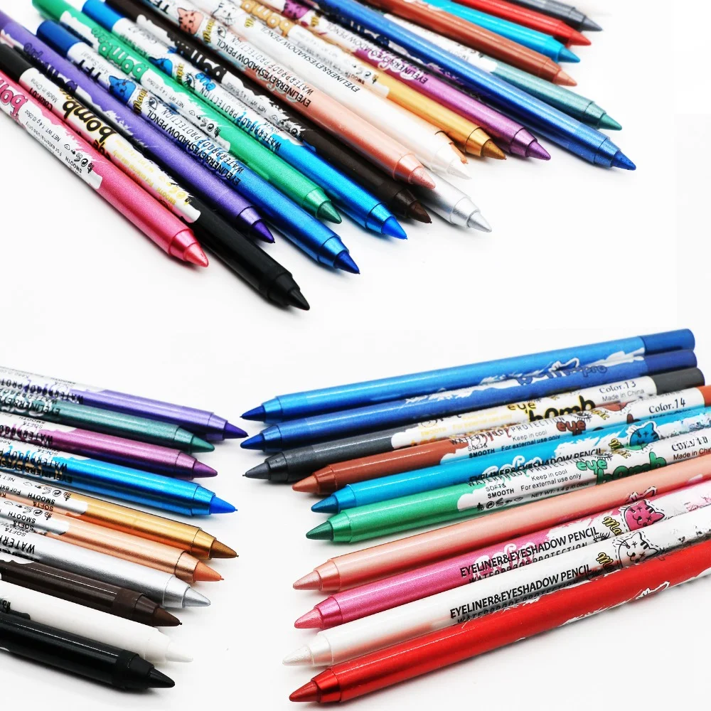 Быстросохнущая подводка для глаз красочная долговечная водостойкая не цветущая