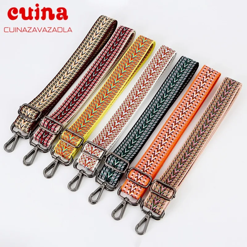 

Fashion Wide 3.8cm Nylon Sling Women One-shoulder Messenger Bag Belt Color Accessories Female Adjusted Length Bag Strap