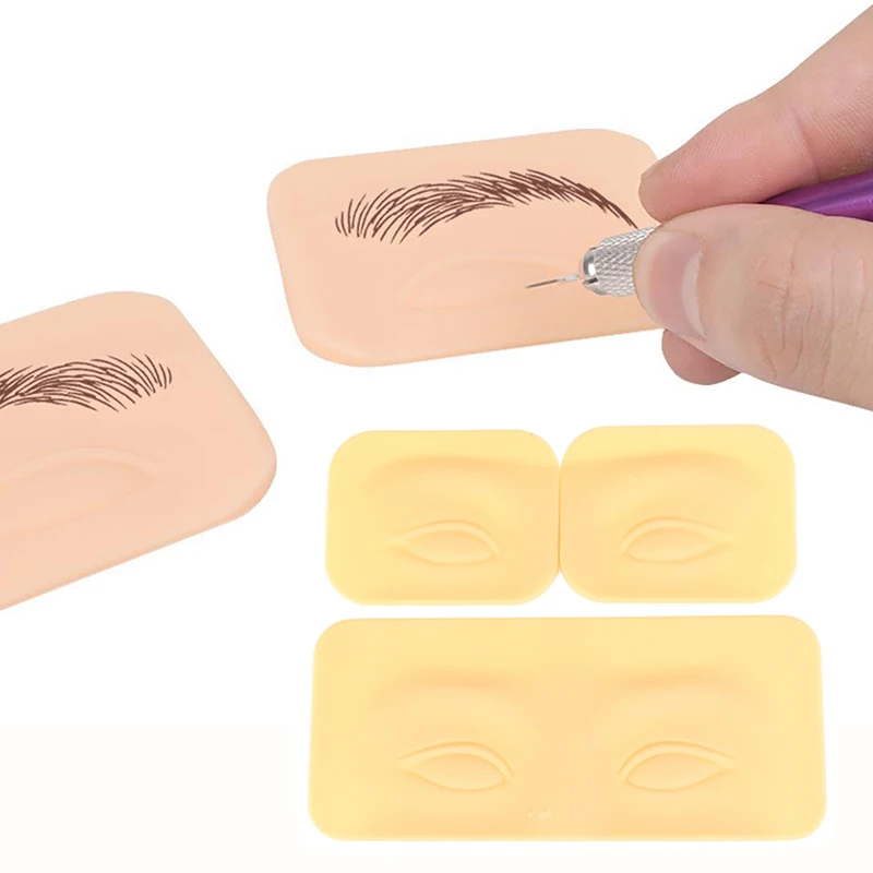 

3D Eye Practice Skin Permanent Makeup Tattoo Bionic Silicone Eyebrow Eye Makeup Training Practice Skin Mold Easy To Color