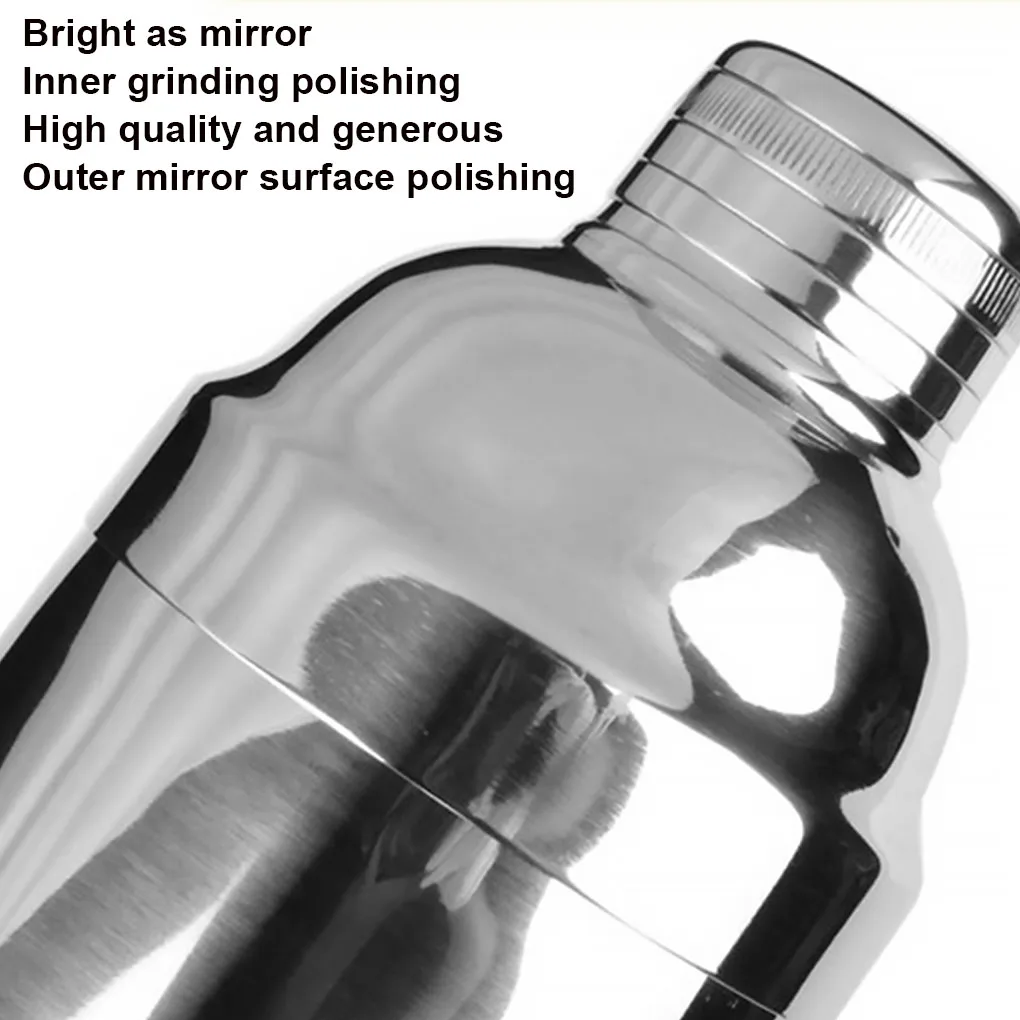

Stainless Steel Cocktail Shaker Drinks Wine Maker Martini Mixer for Bar Home with Strainer 550ml