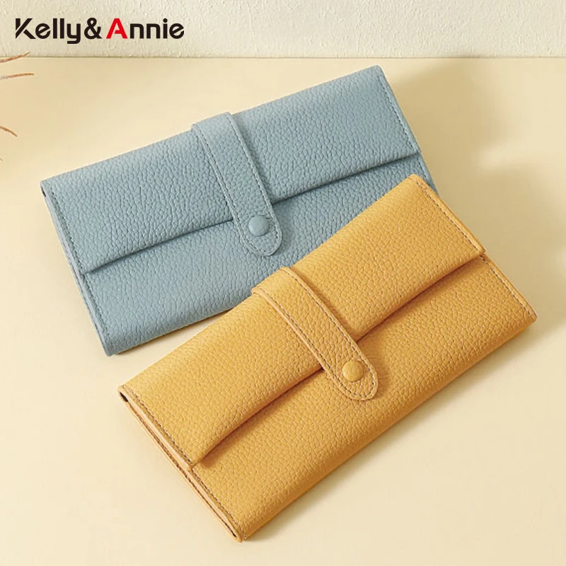 

Fashion Women Wallets Long Tri-fold Design PU Leather Top Quality Card Holder Ladies Coin Purse clutches Wallet Female Brand