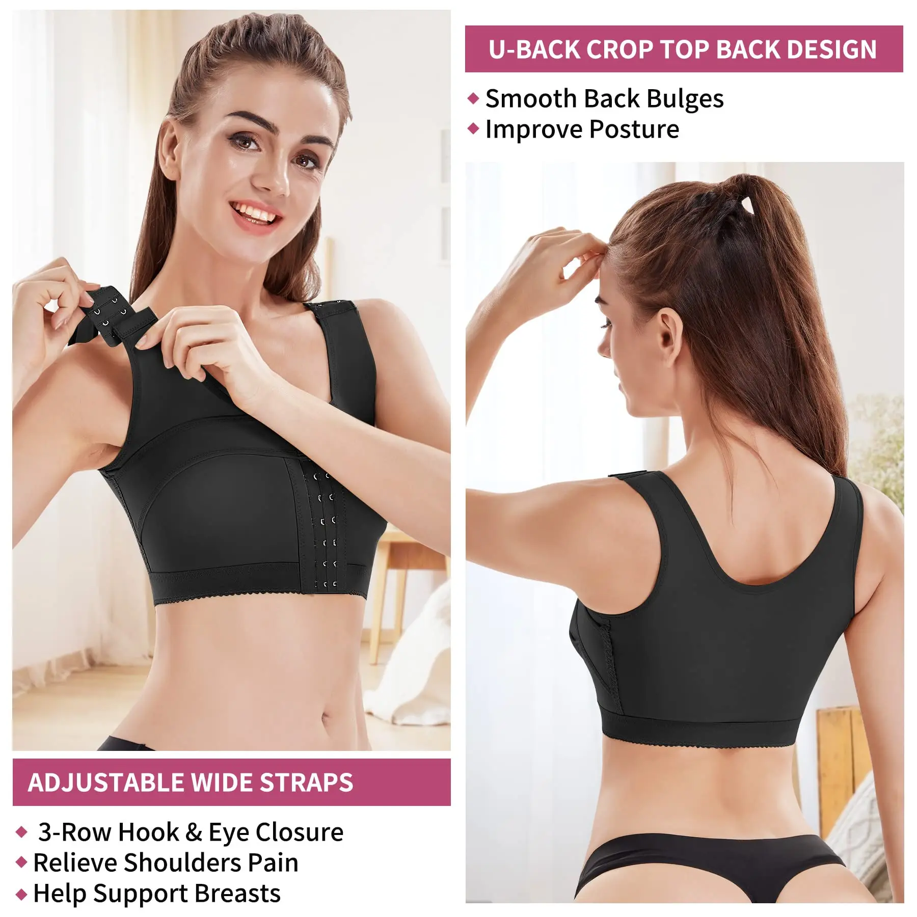 High Compression Post Surgery Faja Seamless Slimming Shapewear Top For Women Chest Orthoses Breast Gather Underwear Bra Corset