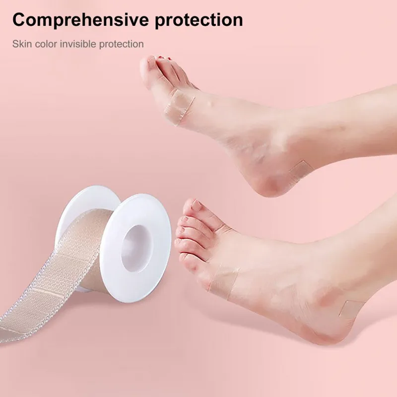 

1 рулон, незаметная лента для ног, пластырь для пятки, подушек, самоклеящиеся водонепроницаемые наклейки для ухода за ногами