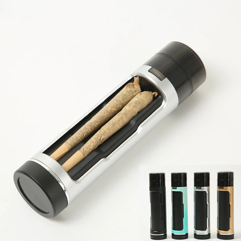

3 In 1 Tobacco Grinder 40mm Cigarettes Case All-in-one Pre-horn Cone Tube Grinding Filling Cigarette Maker Smoking Accessories