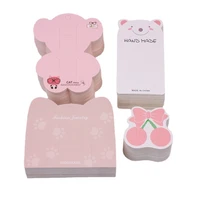 50pcs cute paper card for jewelry display handmade hairwear hair clips hairband packaging cardboard holder retail price hang tag