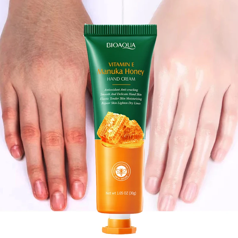 

BIOAOUA витамин E Manuka медовый крем для рук яркий увлажняющий против растрескивания восстановление и отбеливание антивозрастной Питательный Уход за кожей рук