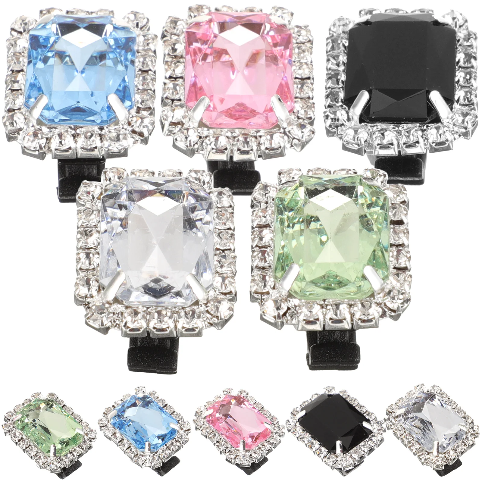 

10 Pcs Wedding Decoration Shoe Buckle Shiny Shoes Clips Flower 2.5X1.8CM Rhinestone Jewelry Alloy Accessories Miss