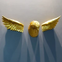 3d creative eagle head wall decoration resin animal wall mounted lucky living room background wall decoration pendant nordic
