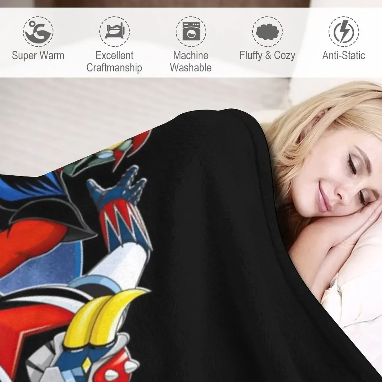 Одеяло Goldorak (Grendizer) Декоративные кровати для зимних диванов Симпатичные