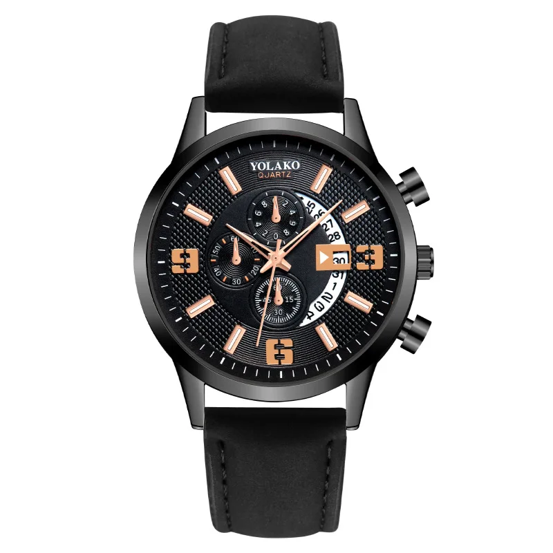2022 New Arriva Fashion Men Quartz Watch Luxury Casual Leather Strap Calendar Rologio Masculino relojes deportivos para hombre images - 6