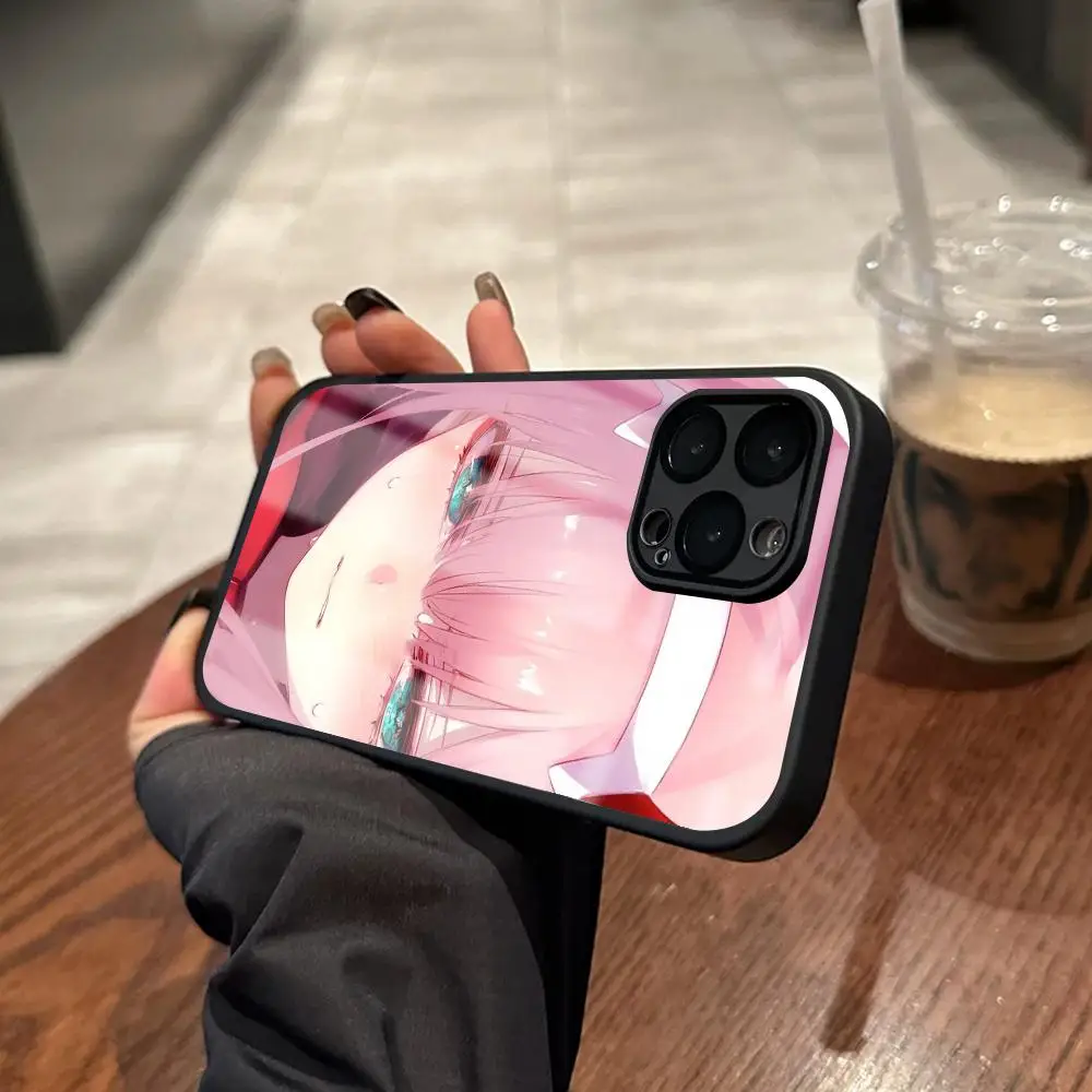 Фото Чехол для телефона Zero Two Darling In The FranXX для iPhone 17 16 15 14 13 12 11 X XR XS 8 Plus Mini Pro Max, стеклянный магнитный чехол №1
