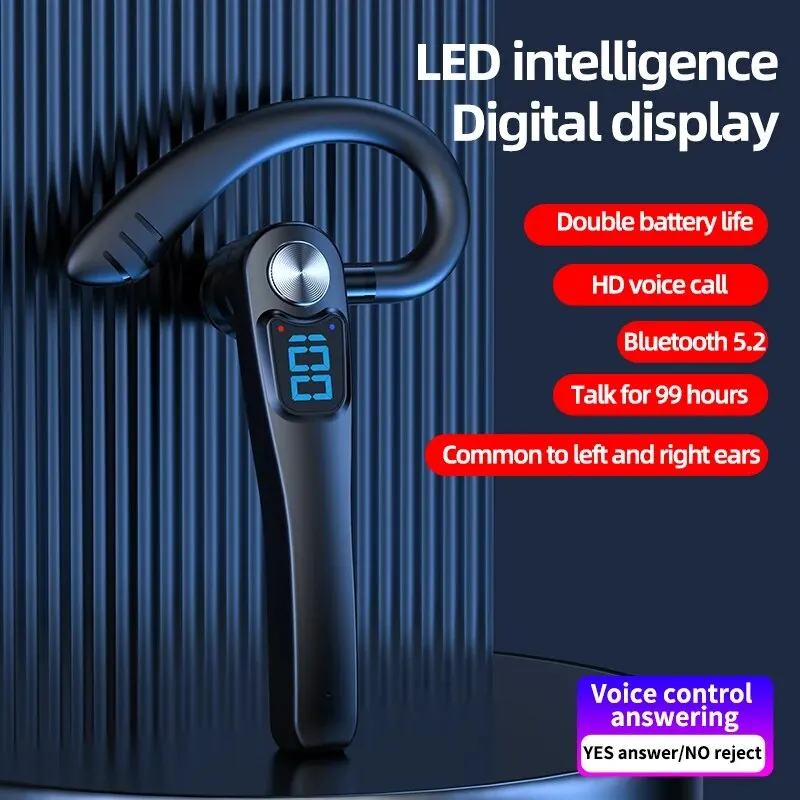 Беспроводные наушники с микрофоном Bluetooth ENC шумоподавлением гарнитура громкой