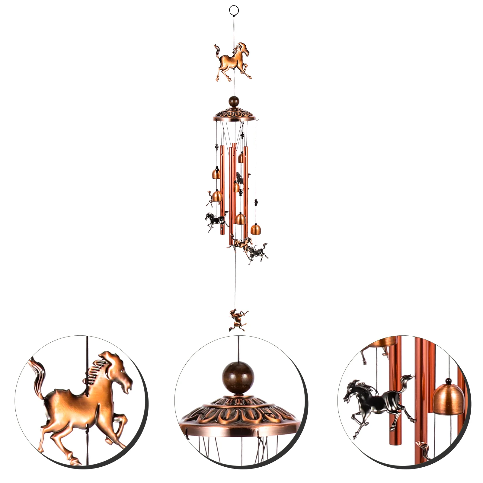

Garden Wind Chime Decor Chic Horse Wind Bell Pendant Home Balcony Adornment