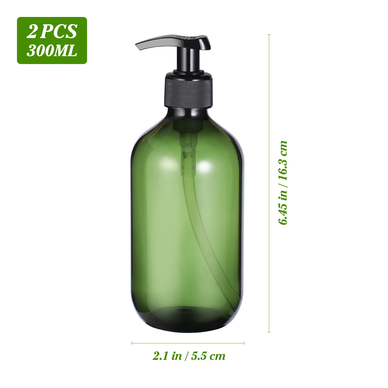 Beaupretty 2 шт. 300 мл пустая бутылка для шампуня непрозрачная универсальная с насосом