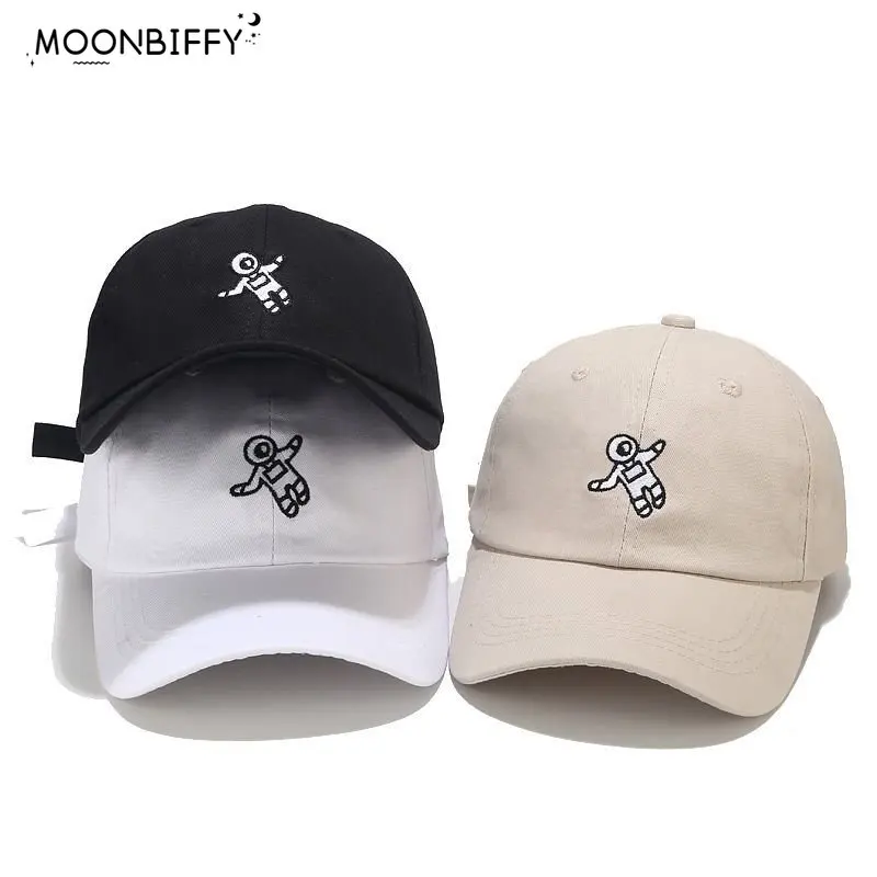 

Unisex Embroidered Astronaut Baseball Dad Hat Cotton Men Baseball Cap Hip Hop Summer Women Snapback Hat Bone Wholesale Gift