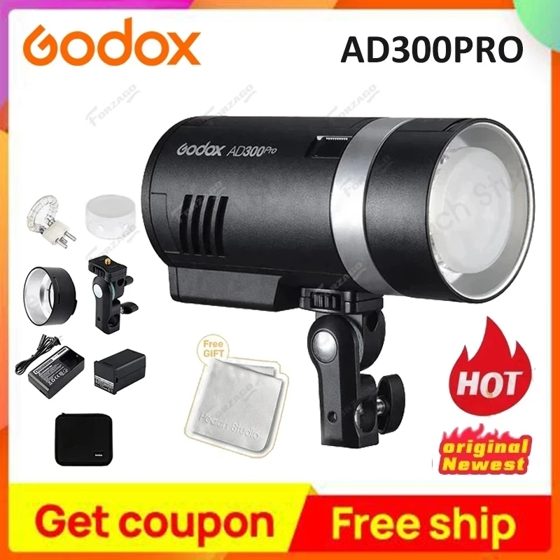 Вспышка Godox AD300Pro TTL карманная для фотостудии Аксессуары Canon/Nikon Sony/Fuji/Olympus Pentax DSLR |