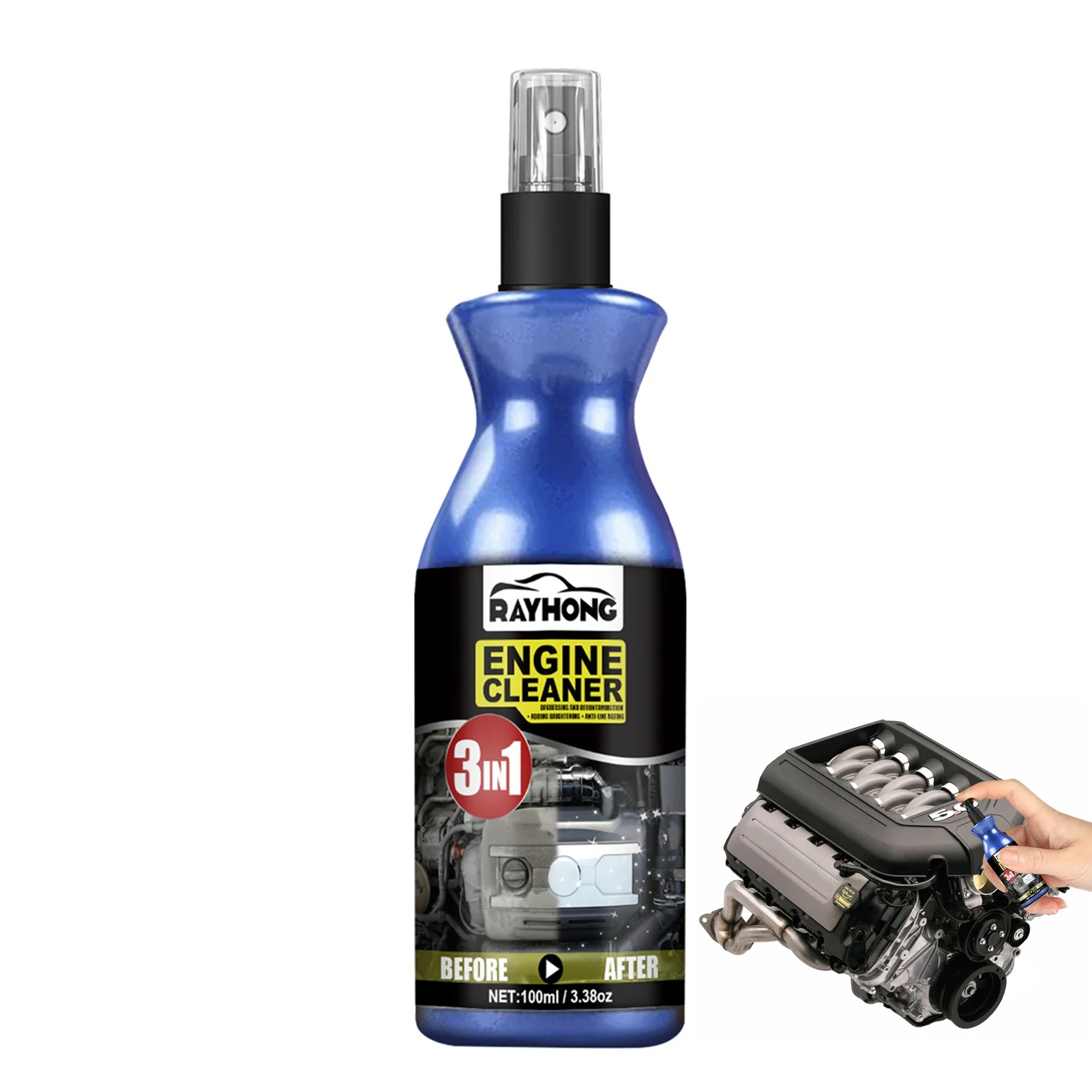 

100ml Oil Grease Remover Degreaser Cleaner Spray Engine Cleaner Degreaser for Car Motorcycle Automotive Machine Engine