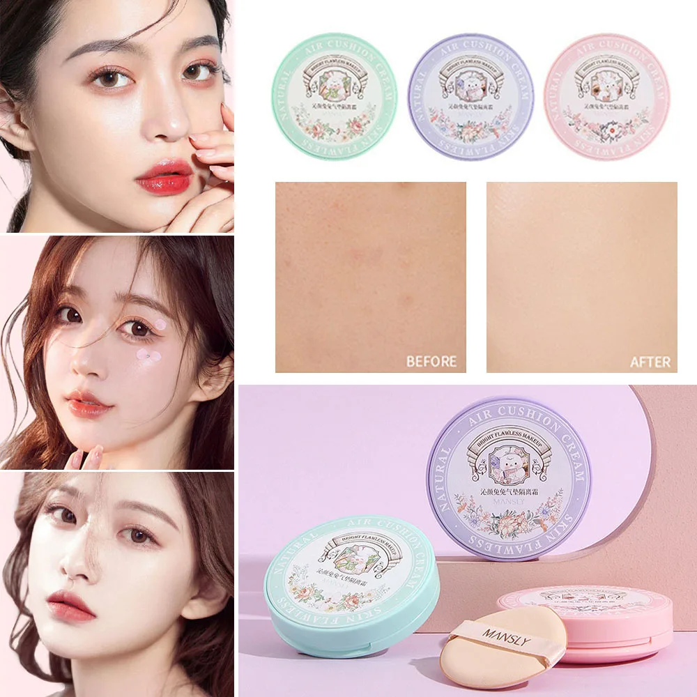 

Cute Cartoon Air Cushion BB Cream Oil-Control Moisturizing Long Lasting Matte Concealer Foundation Waterproof Face Base Makeup
