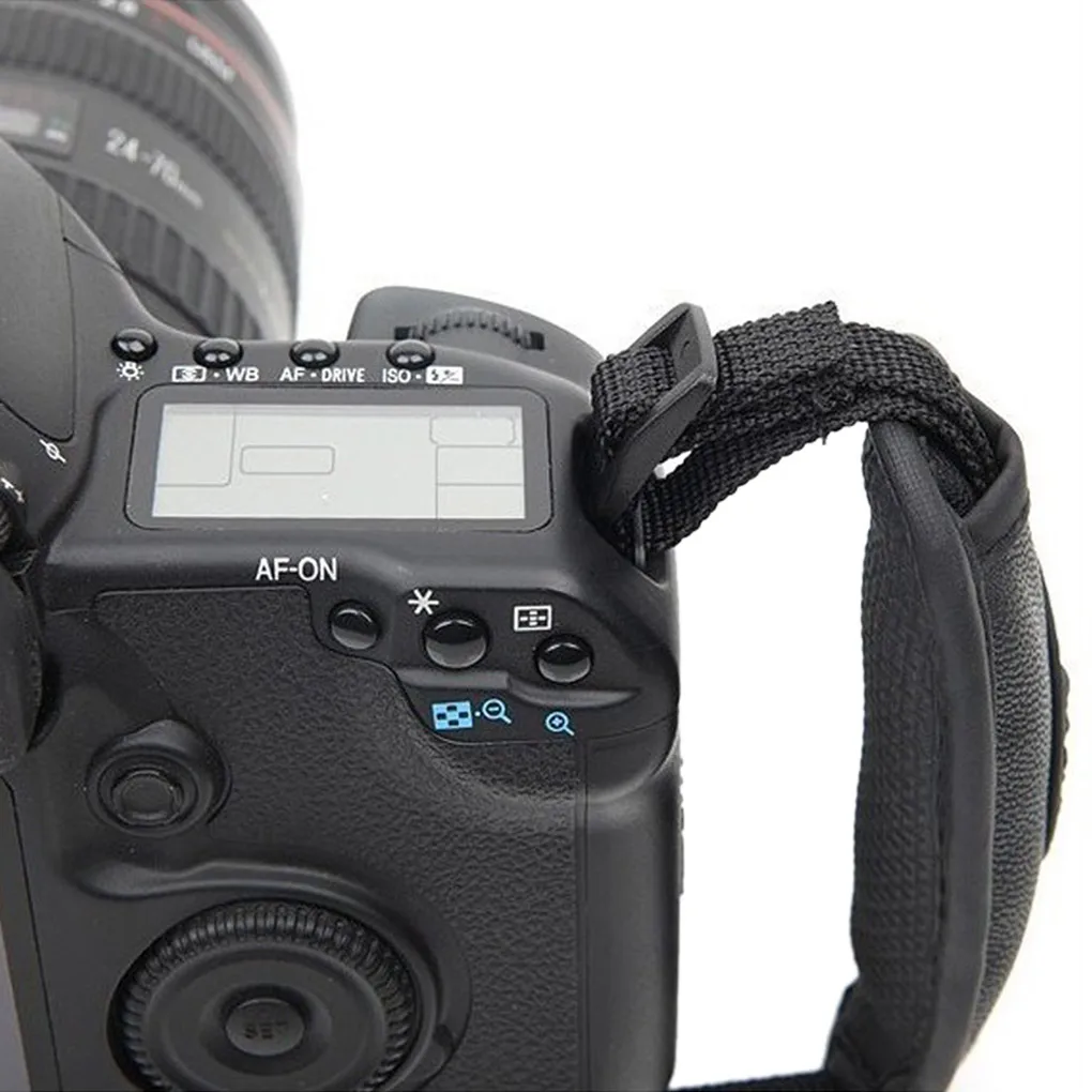 Leather Hand Grip Wrist Strap for DSLR Cameras Suitable for Nikon Canon(Black)