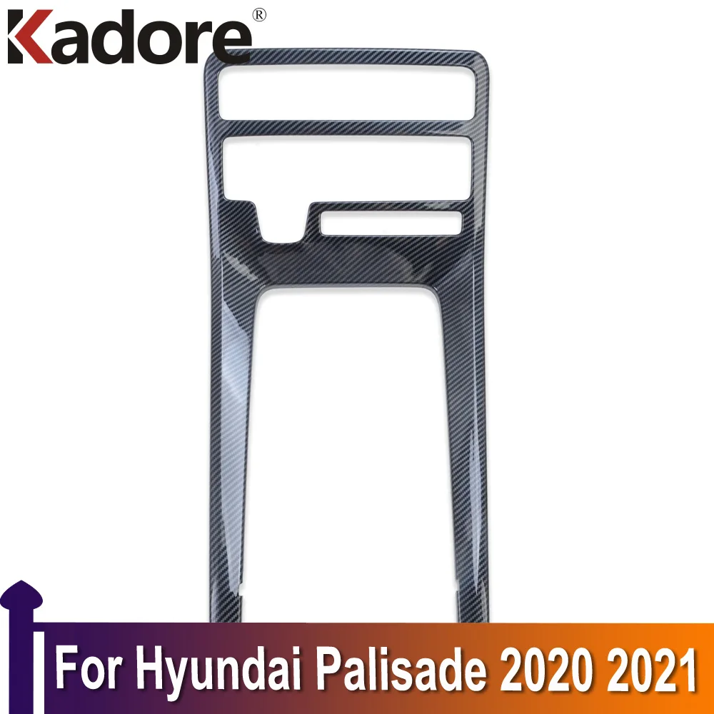 

For Hyundai Palisade 2020 2021 ABS Carbon Fiber Gear Shift Panel Cover Car Decoration Trim Interior Accessories Car Styling